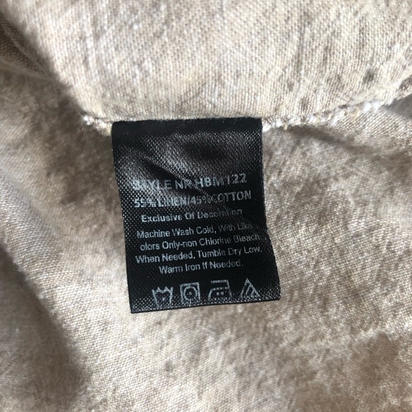 Harvé Benard Tan Linen  Button Down Shirt Large - Picture 9 of 9